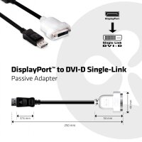 Adapter DisplayPort => DVI-D *Club3D* Single Link passiv
