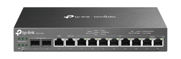 TP-Link - ER7212 - Omada Gigabit VPN Router with PoE+ Ports and Controller Ability