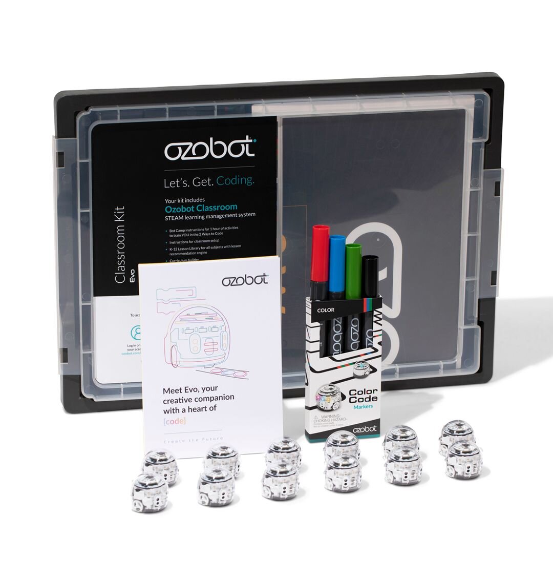 Ozobot MINT Coding Roboter Schulset Evo Classroom Kit 12 Robots ...