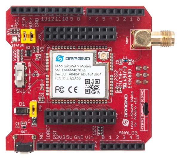 DRAGINO LoRa LA66 Arduino UNO Shield LA66 Shield-EU868