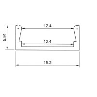 LED Montageprofil MINI-AB V2, schwarz RAL9005 L: 200cm