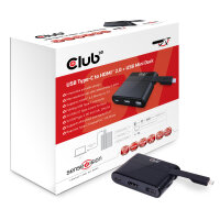 Club 3D SenseVision Adapter USB3.0 Typ C => HDMI 2.0 + USB 2.0 A + USB C