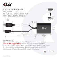 Adapter DisplayPort => DVI-I *Club3D* Dual Link aktiv für Apple Cinema Displays