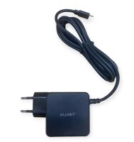 ALLNET Ersatznetzteil QC USB-C PD GaN Netzteil Power Supply 45 Watt 1x USB Typ-C mit 2m Kabel**EU PLUG**