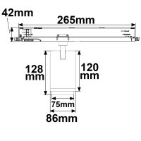 3-Phasen Schienen-Strahler fokussierbar, 42W, 20°-70°, schwarz matt, 4000K, CRI92, DALI dimmbar