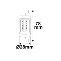 R7s LED Stab, 8W, L: 78mm, warmweiß, dimmbar