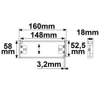 LED Trafo 48V/DC, 0-60W, ultraflach, SELV