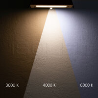 LED Shop-Downlight Box, 32W, ausschwenkbar, weiß, ColorSwitch 3000|4000|6000K, dimmbar