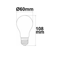 E27 LED Birne A60, 4W, klar, 215 lm/W, warmweiß