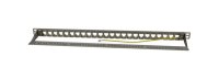Keystone, Modulträger, 19"Patchpanel für 24xTP-Modul, 0.5HE, Lichtgrau