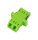 LWL-Kupplung, LC-Buchse/LC-Buchse, 50/125u Multimode OM5, lime Green, duplex, PVC, mit Flansch