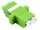 LWL-Kupplung, LC(APC)-Buchse/LC(APC)-Buchse, 9/125u Singlemode, duplex, PVC, Keramikhülse, mit Flansch