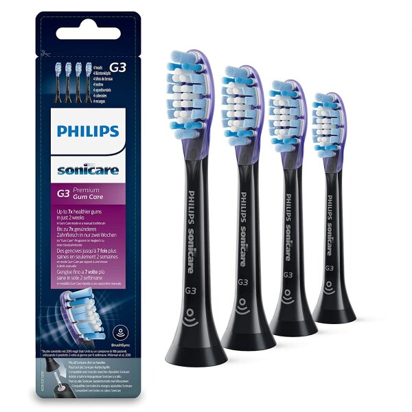 Philips Zahnbürste Zubehör Sonicare Premium Gum Care - schwarz - 4er