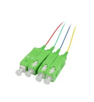 LWL-Pigtail-SC(APC) 9/125u, 1,5mtr. OS2, 4-Pack, farbig,...