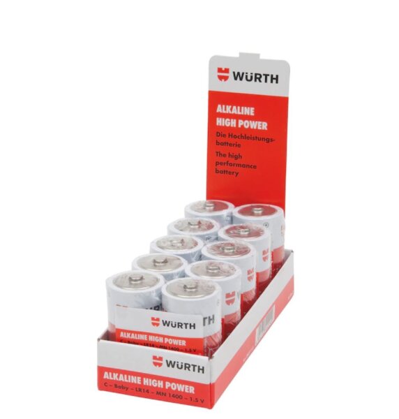 Batterie C (LR14) 1.5V *Würth* High Power - 10-Pack