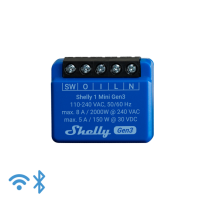 SHELLY - PLUS 1 Mini Gen3 - Relais 8A 1 Kanal - WLAN...
