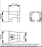 Telegärtner Farbmarkierungsclip grün RAL 6024, 100-Pack,