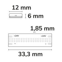 LED HT RGB COB Flexband für bis zu 90°C Umgebungstemp., 24V DC, 14,4 W, IP68, 5m Rll, 540 LED/m