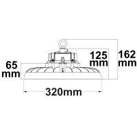 LED Hallenleuchte FL2, PowerSwitch 120W|150W|200W, 120°, IK10, IP65, 1-10V dimmbar, kaltweiß