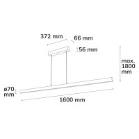 LED Pendelleuchte RUNDLING mit Rollizug, 1.6m, 45W, Eiche geölt, Baldachin nickel, 3000K, dimmbar