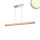 LED Pendelleuchte RUNDLING mit Rollizug, 1.6m, 45W, Eiche geölt, Baldachin nickel, 3000K, dimmbar