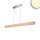 LED Pendelleuchte RIFFL Up&Down, mit Rollizug, 1.2m, 47W, Eiche geölt, nickel, 3000K, dimmbar