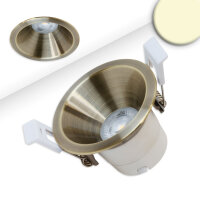 LED Einbaustrahler BACK60-68, messing geb., rund, 5W,...