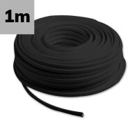Kabel PVC ummantelt, schwarz, 2x0,5mm² H05VV-F,...