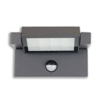 LED Wandleuchte mit einstellbarem PIR Bewegungs-/Helligkeitssensor, 12W, IP65, schwenkbar, warmweiß