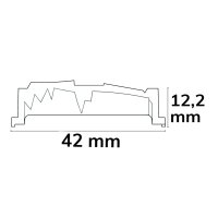 Einschubcover 25° Linse asymmetrisch für 3-Phasen Linearleuchte prismatisch, 120cm