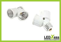 LED Adapter für LED-Leuchtmittel E27->2*E27