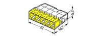 WAGO Serie 2273 - COMPACT-Verbindungsdosenklemme - 5x2,5mm (100 Stück) gelb