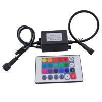 SET: LED Bodenstrahler SLIMEYE-OUT MAXI, rund, IP67, edelstahl, RGB, inkl. Trafo und Controller/IR-Fernbedienung