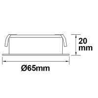 LED Möbel-Einbaustrahler COB mit Reflektor, 3W, 60°, nickel geb., warmweiß