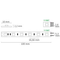 LED SIL-RGB Flexband, 24V DC, 14,4W, IP20, 5m Rolle, 60 LED/m