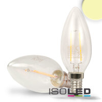 E14 LED Filament Glühfaden-Kerze, 2 Watt, klar, warmweiss