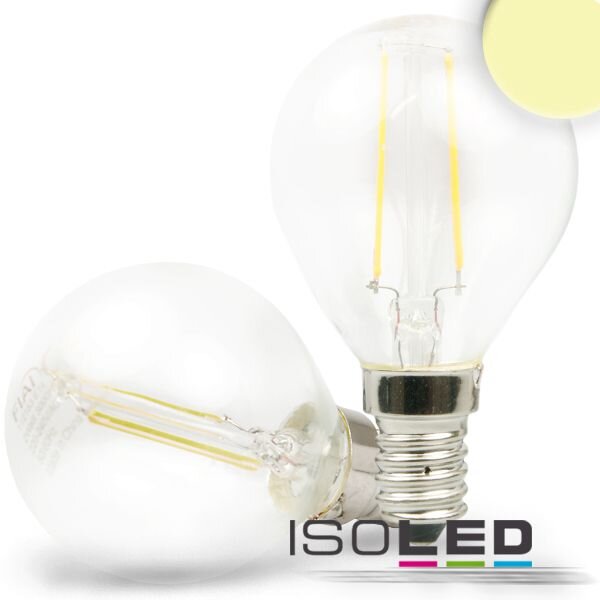 E14 LED Filament Glühfaden-Illu, 2 Watt, klar, warmweiss