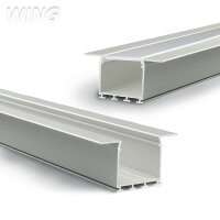 LED Einbauprofil WING20 Flansch gerade, eloxiert L: 200cm