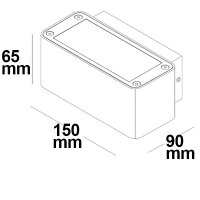 LED Wandleuchte Up&Down 4x3W CREE, IP54, anthrazit, warmweiß