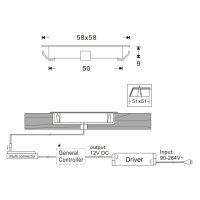 LED (Boden-)Einbaustrahler SLIM, quadr., IP54, Edelstahl, warmweiß, dimmbar