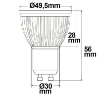 GU10 LED Strahler 6W Glas diffuse, 120°, neutralweiß