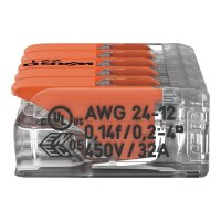 WAGO Serie 221 - COMPACT-Verbindungsklemme - 5*4mm (25 Stück)