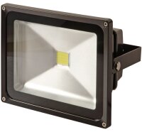 LED Spot Outdoor Baustrahler Objektstrahler, schwarz, 50W, dimmbar, IP65 - GELB