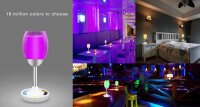 MIBOXER / Mi-Light - Ambiente Licht WEINGLAS - RGB-W kaltweiß - steuerbar per Funk und WLAN