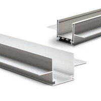 Installationskanal für Einbauprofile WING, L: 200cm für 15mm Rigips-Platten