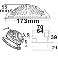 LED Downlight LUNA 18W, indirektes Licht, weiß, warmweiß, dimmbar