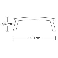 Abdeckung COVER9 klar 200cm für Profil SURF11/CORNER11