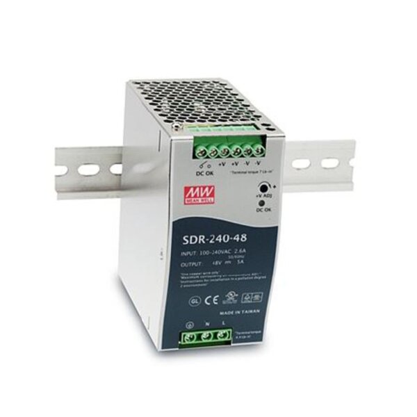 MEANWELL SDR-240-48 - Netzteil CV 48V/DC, max. 5A, 240W, Hutschiene