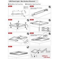 LED Panel Zubehör - Aufbaurahmen 620*620 - silber -...