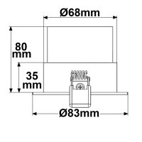 SYS-68 - Einbaustrahler für GU10/MR16 Leuchtmittel, IP65